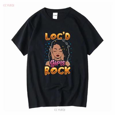 Locd Girl Рок-футболка Идеально для ее прически с дредами Меланиновая африканская женщина Дреды Волосы с длинным или коротким рукавом винтаж