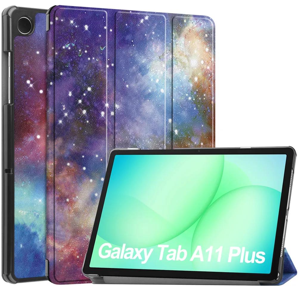 Чехол для Samsung Galaxy Tab A11 Plus 11 дюймов, магнитный, складной, из ПУ-кожи, с подставкой, Funda A11+ SM-X230/SM-X233, чехол для планшета 11"