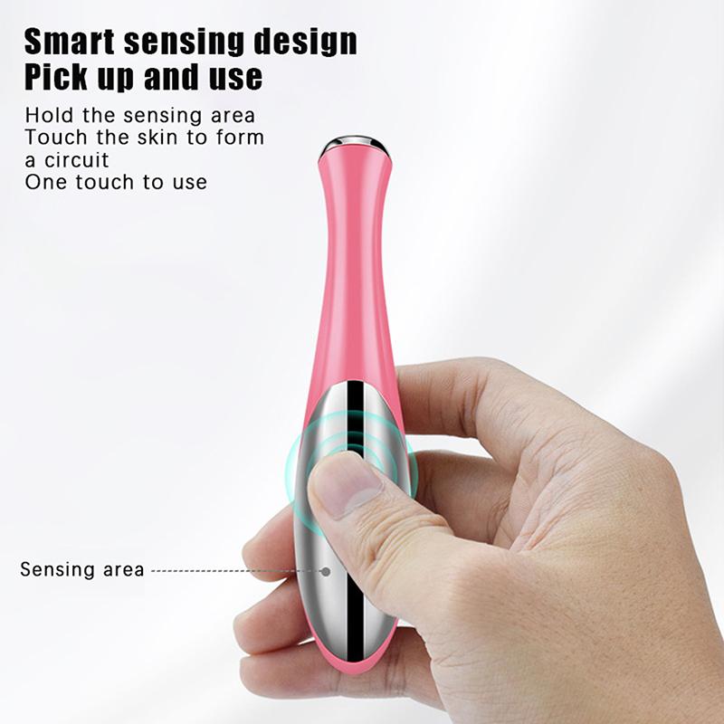 1 шт. Портативная электрическая ручка для массажа глаз Маленькая косметическая для ухода за лицом и глазами Питание от сухой батареи Легкая и портативная