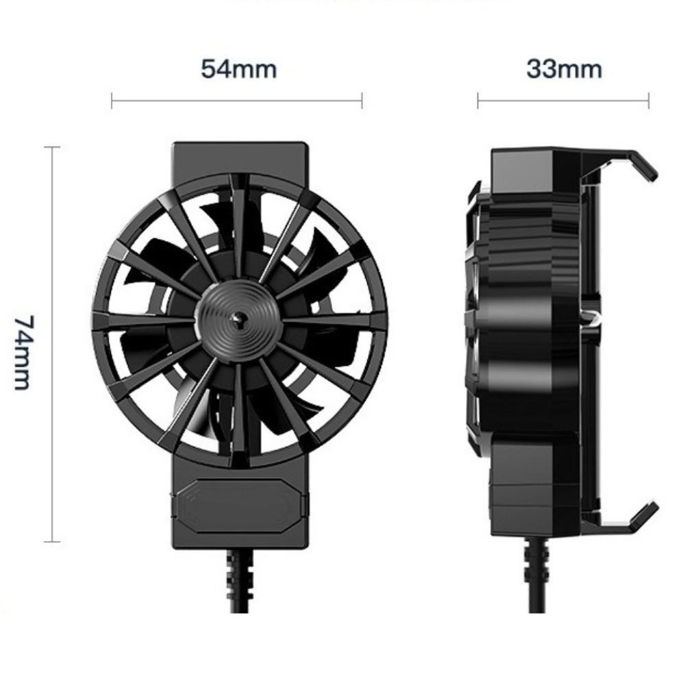 Mute Portable Phone Cooler Air-Cooled Mini Cooling Fan Phone Cooling Fan for Gaming Enthusiasts