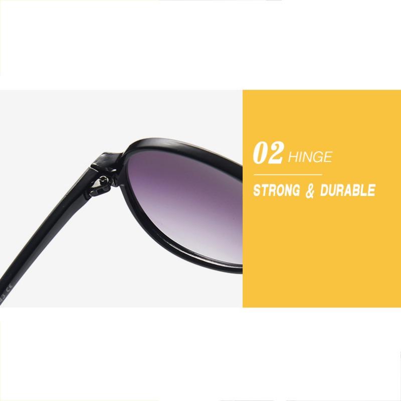 Fashion Double Beam Large Frame Toad Mirror Retro Round Frame T-shaped Sunglasses for Outdoor Outings Sun Glasses