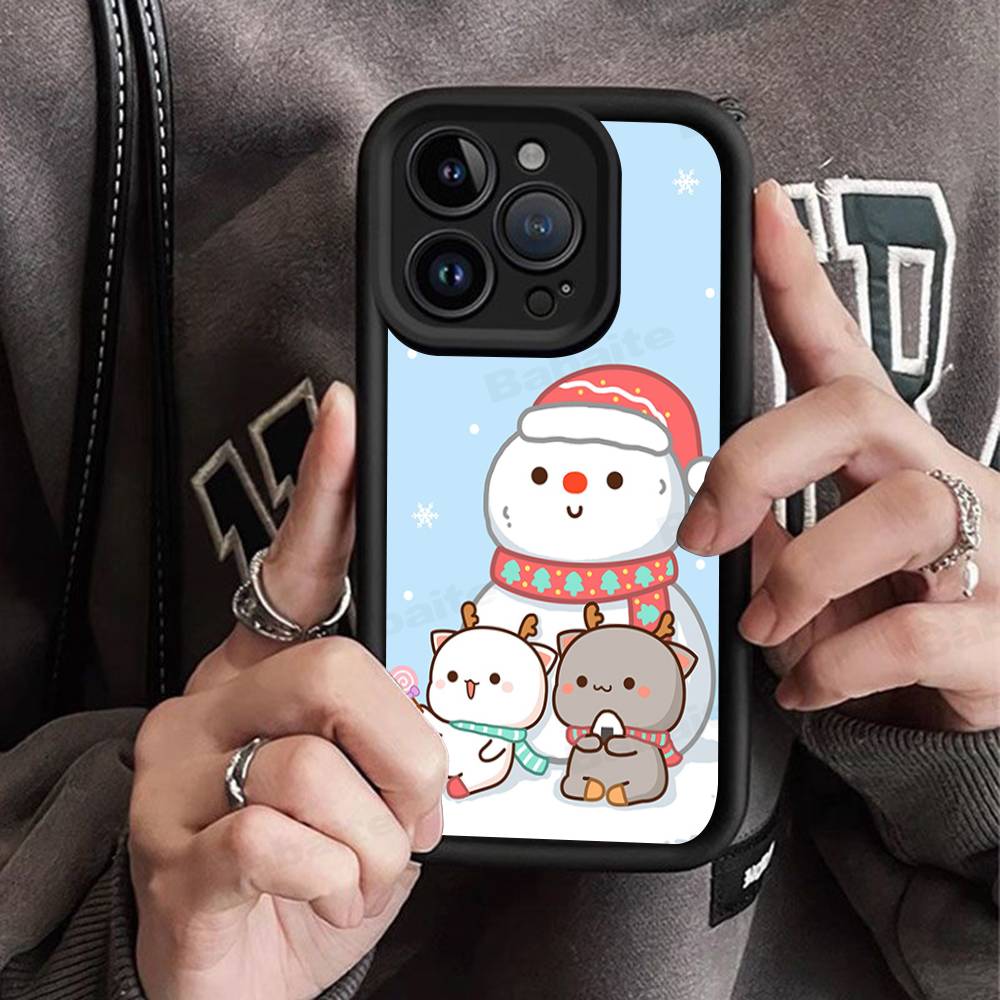 Cartoon Cute Cats Silicone Soft Phone Case For iPhone 17 16 14 13 12 11 15 Pro Max Plus Air Cover