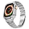 Mod Kit Stainless Steel Strap+Metal Case Ultra 49mm For Apple Watch Series 8 7 6 5 SE 45mm 44mm 40mm 41mm Modification Band