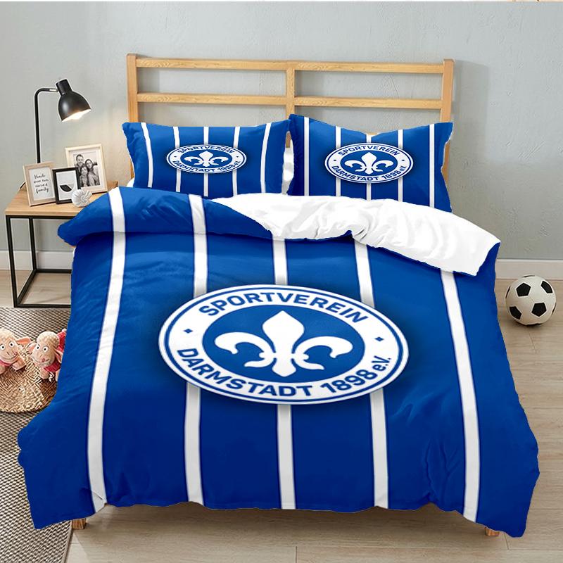 3PCS Sport Club Darm-stadt Bedding set,Ideal for1pc Duvet Cover And 2pcs Pillowcases Perfect for Christmas gift,Ideal for Bedroom, Dormitory