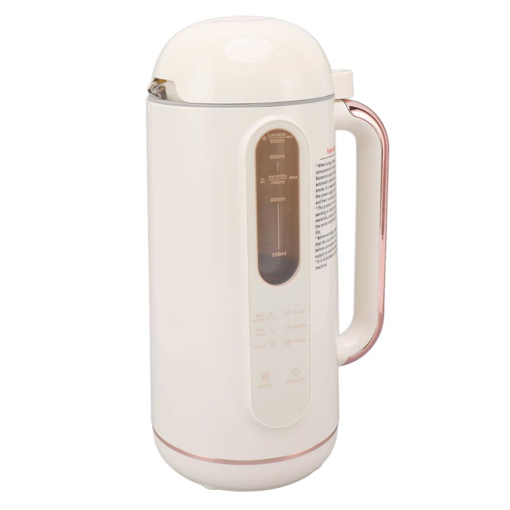 Soy Milk Maker Automatic High Speed Blender Creamy White Multifunctional Nut Milk Maker for Home