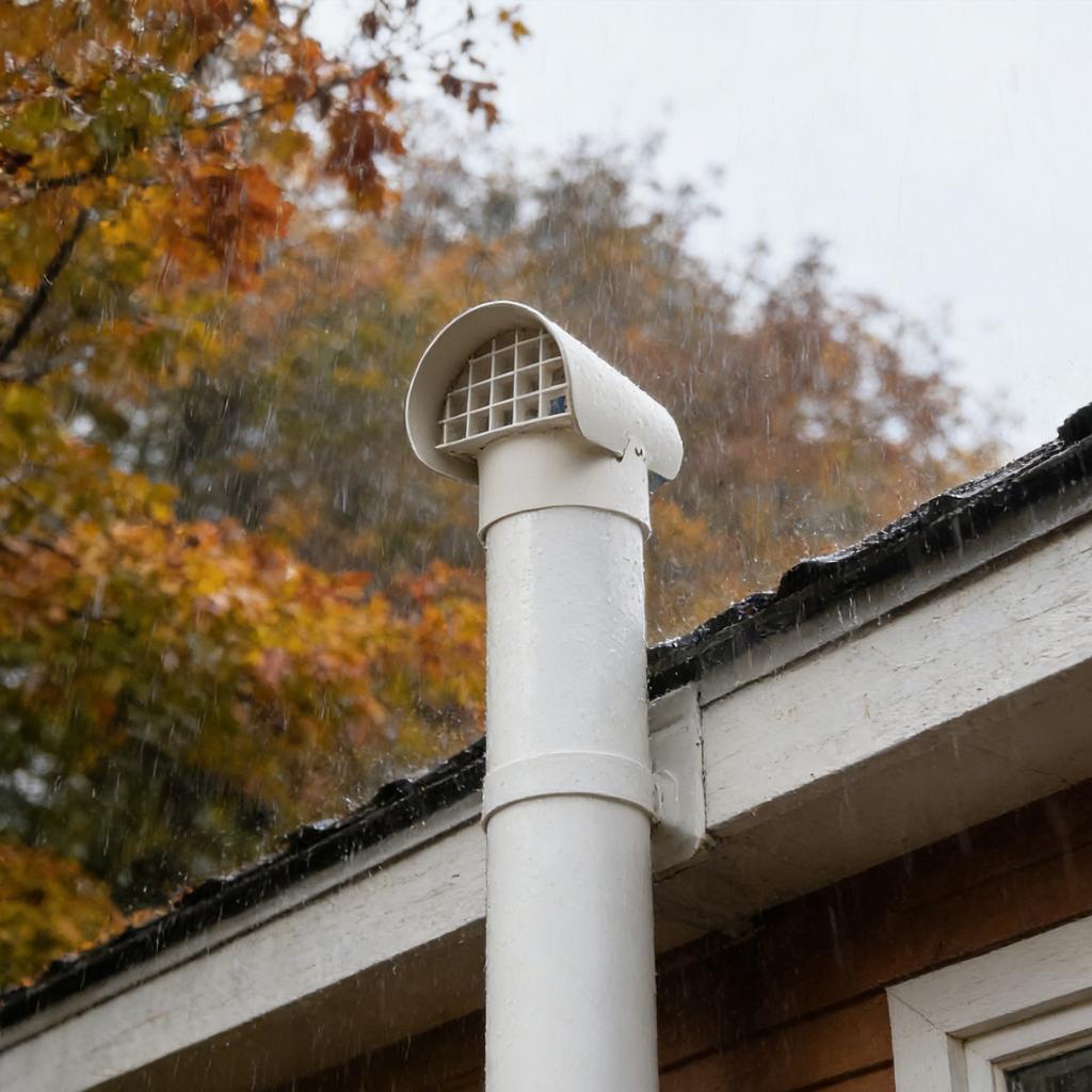 Радоновая вентиляционная крышка для 3 воздуховодов, 3 ПВХ вентиляционная крышка для радоновых воздуходувных воздуховодов/дымоходных каналов/кровельных каналов, Радоновый вентиляционный колпак, Защищает от дождя, снега и листьев,