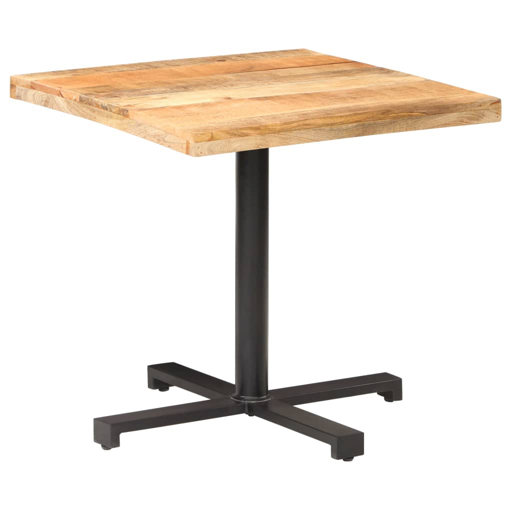 Bistro Table Square 80 x 80 x 75 cm Rough Mango Wood
