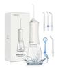 Epeios Oral Irrigator Jet Washer Oral Cleaner 5 Replacement Nozzles Rotation Teeth Jet IPX7 Waterproof Rechargeable 300ML Tank Large Capacity 360°