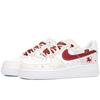 Nike Air Force 1 Blazing Flame And Cloud Striding Abrasion Resistant Low top Skateboard Shoes Unisex Beige Red CW2288-111(Team342-)