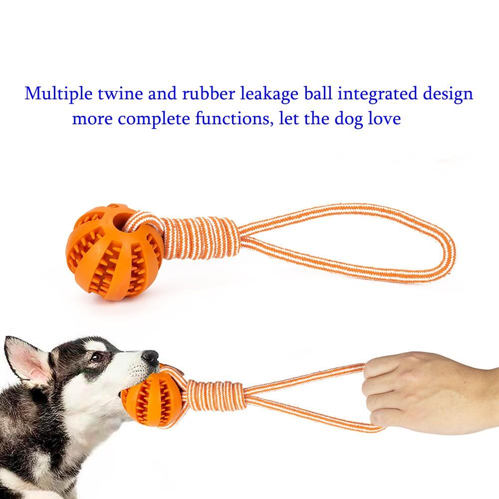 Игрушки для собак, интерактивные пеньковые веревки, резиновые протекающие шарики, шарики для лечения зубов домашних животных, маленькие собаки, жевательные игрушки, устойчивые к укусам