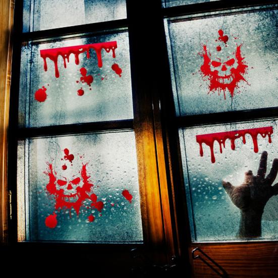 1 лист Красная Кровь Наклейка Автомобиль Забавная Тема Хэллоуина Кровоточащая Наклейка Самоклеящаяся Наклейка Фары Автомобиля Окно Фара Задний Фонарь Автомобиль Наклейка Украшение