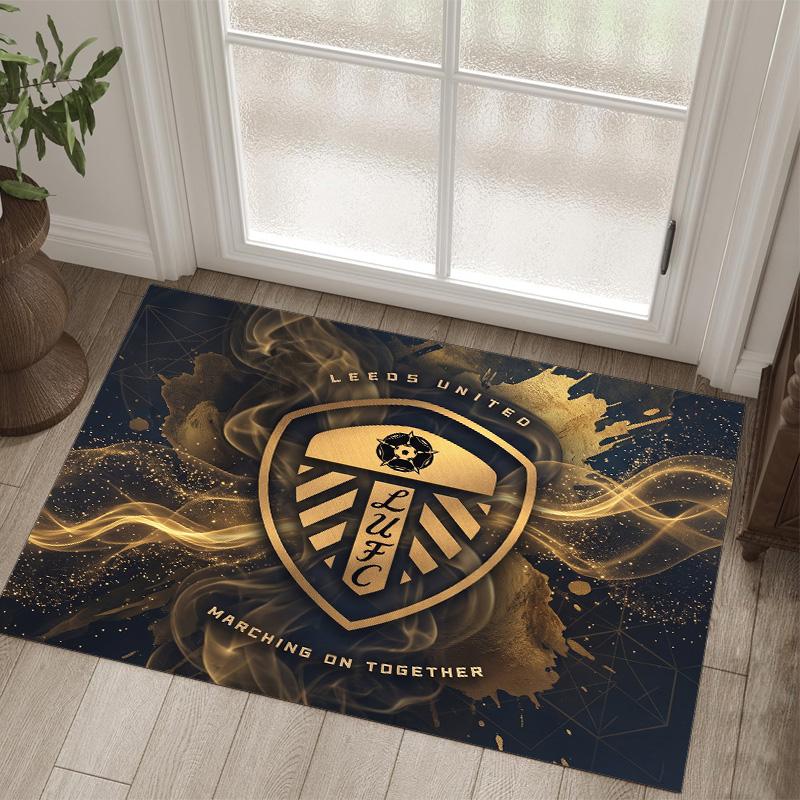 Футбольный дизайн Leeds United Хрустальный бархатный ковер Уютный Не?Нескользящий ковер с принтом для спальни, гостиной, прихожей
