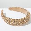 Full Rhinestone Resin Pearl Headband Korean Style Luxury Hairband  For Women Gift