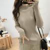 Turtleneck Pullovers Basic Sweaters Women Autumn Winter Primer Shirt Long Sleeve Short Slim-fit Tight Jumper Tops Solid