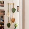Handmade Wall Art Leaf Tapestry Tassel Wall Hanging Pendant Vintage Handwoven Tapestry  Home Decor