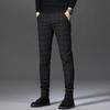 Men's Slim Fit Plaid Casual Pants for Spring and Autumn