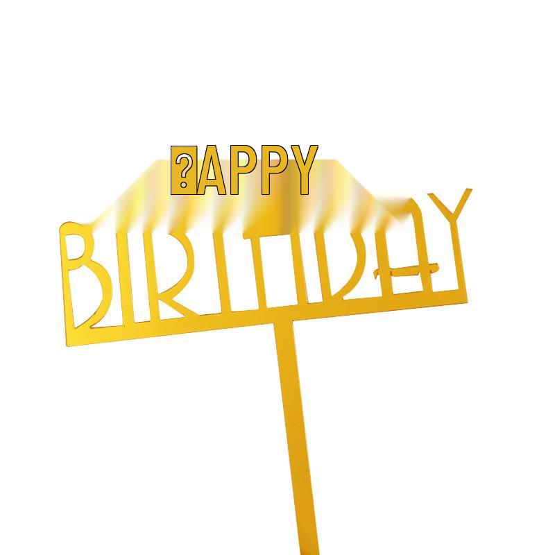 Acrylic Cake Topper - Happy Birthday Mom & Dad, Mother's/Father's Day Decoration