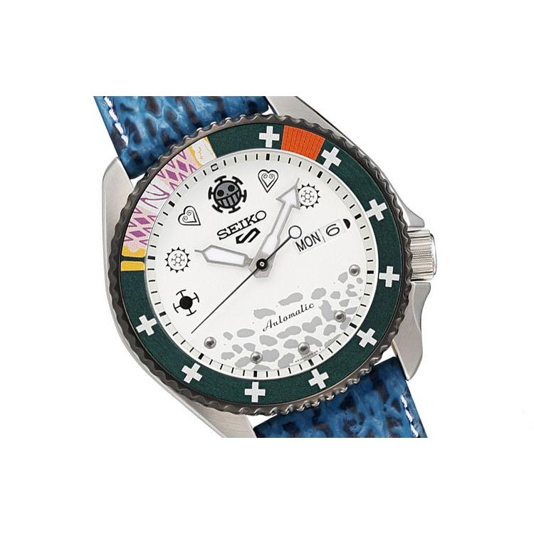 Seiko Мужские часы с механическим механизмом, стальной ремешок, белый циферблат SRPG99K1