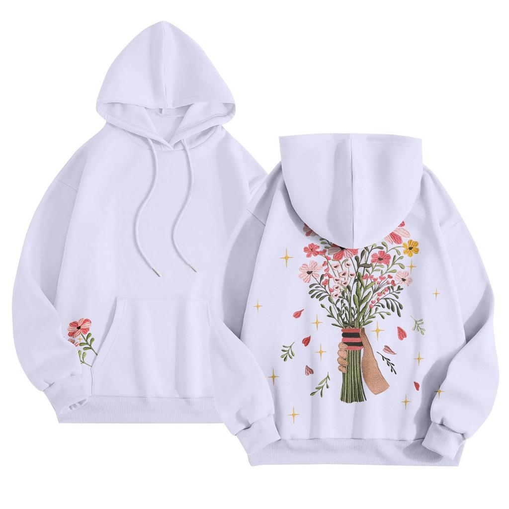 Womens Hoodies Oversized Sweatshirts Long Sleeve Casual Pullover Hooded Sweatshirt Tops