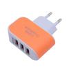 USB-зарядное устройство Блок с несколькими портами 3 порта Компактный USB-зарядный блок Светящийся интеллектуальный USB-штекер Для смартфона Дома