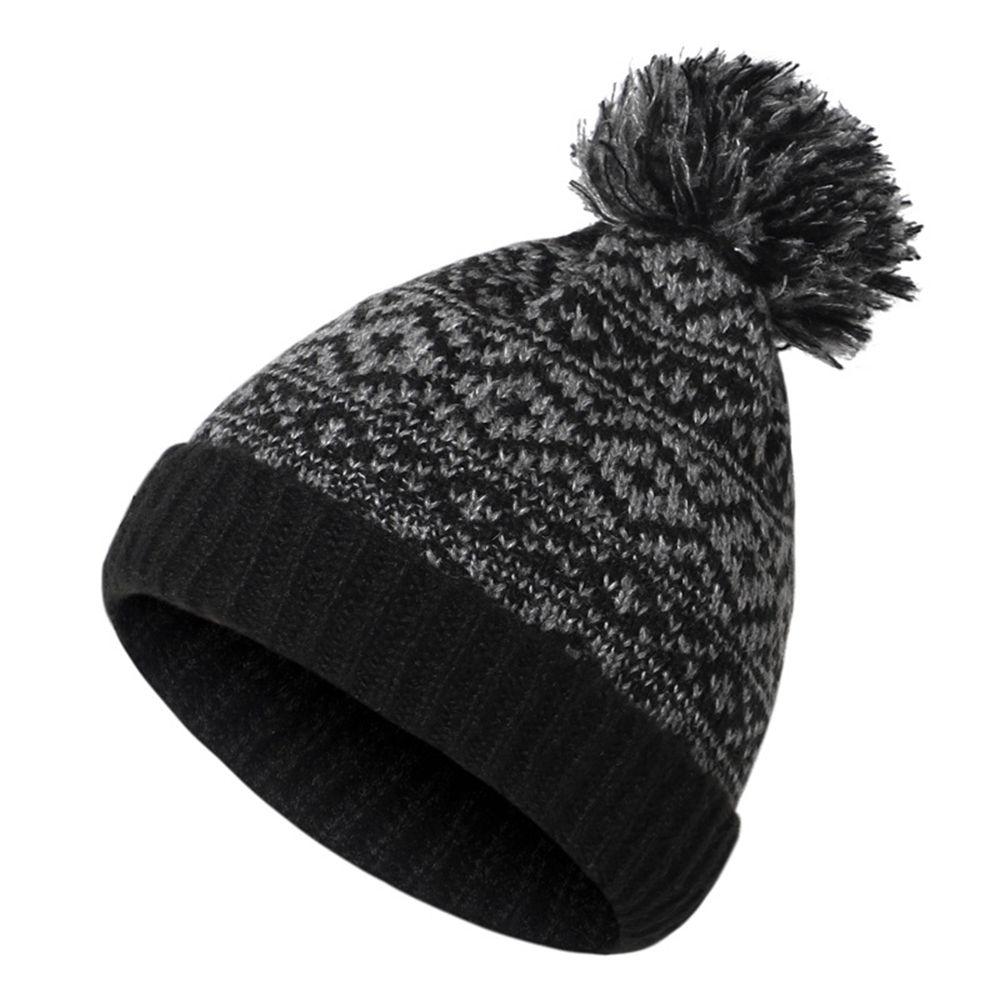 Unisex Womens Winter Warm Pom Pom Hat Cable Bobble Hat Pom Wooly Cap Knitted Beanie Cap