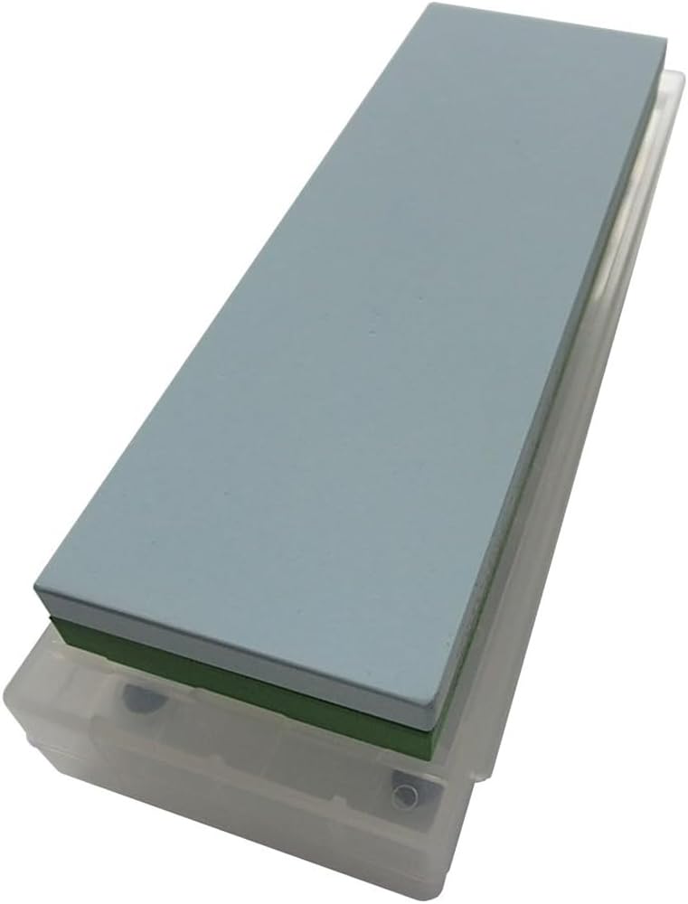 NANIWA Professional Sharpening Goken Kagayaki Twin of with Sharpening 210 x 70 x Stone, (Set 2), #400 & #1000, Stand/Storage Case, 10mm, NW-0410