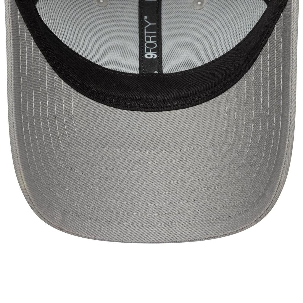 NEW ERA Cap 9FORTY Logo Free Size 940 Baseball Cap Hat NY Gray Gray Outline Silver White Used