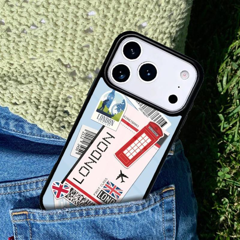 Чехол-книжка 'Посадочный талон' для IPhone 11 12 13 14 15 16e 17 Pro Max Чехол для IPhone 17 Air
