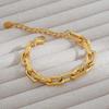 Wristband Jewelry Link Chain Bracelet Stainless Steel Stainless Steel Hand Chain  Women