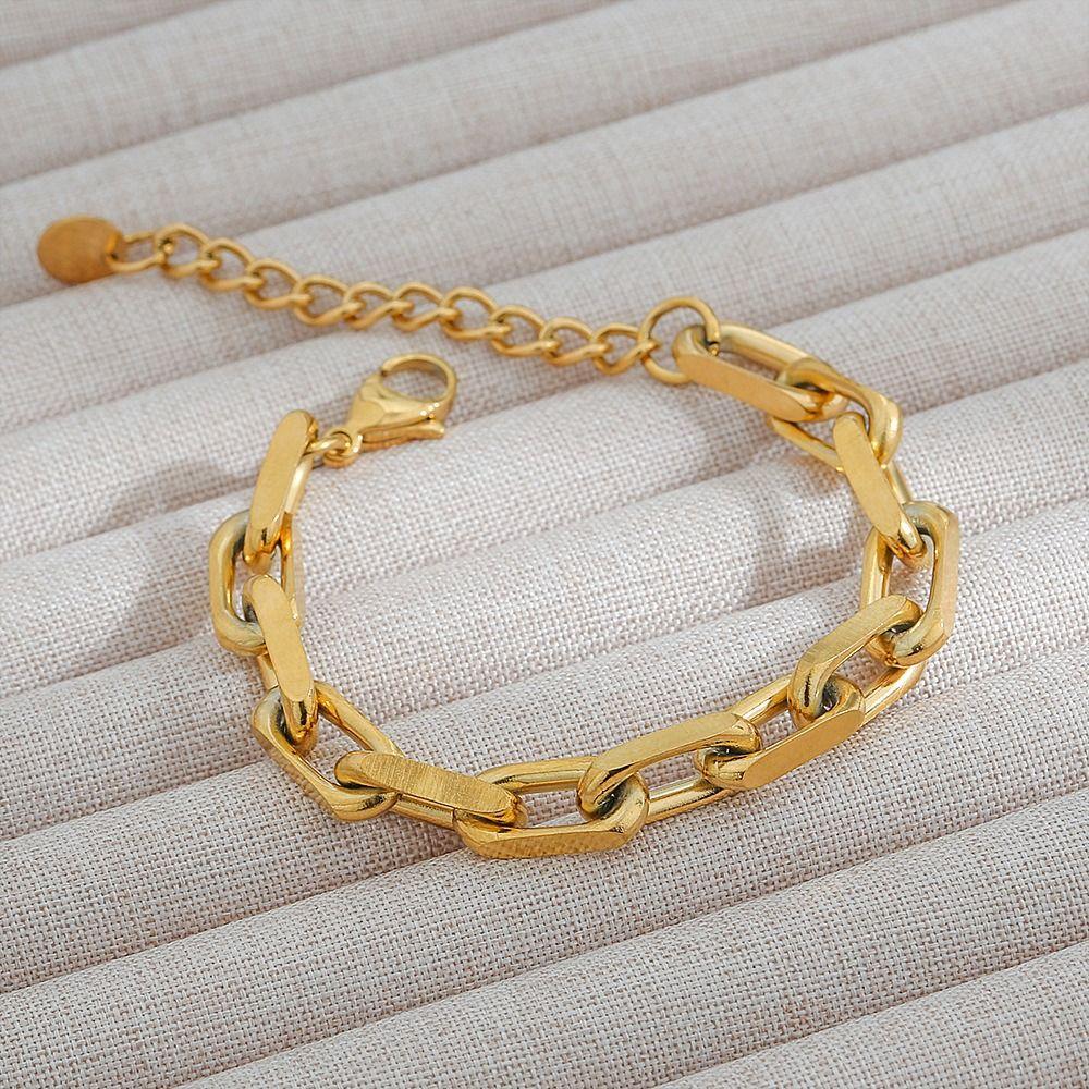 Wristband Jewelry Link Chain Bracelet Stainless Steel Stainless Steel Hand Chain Women