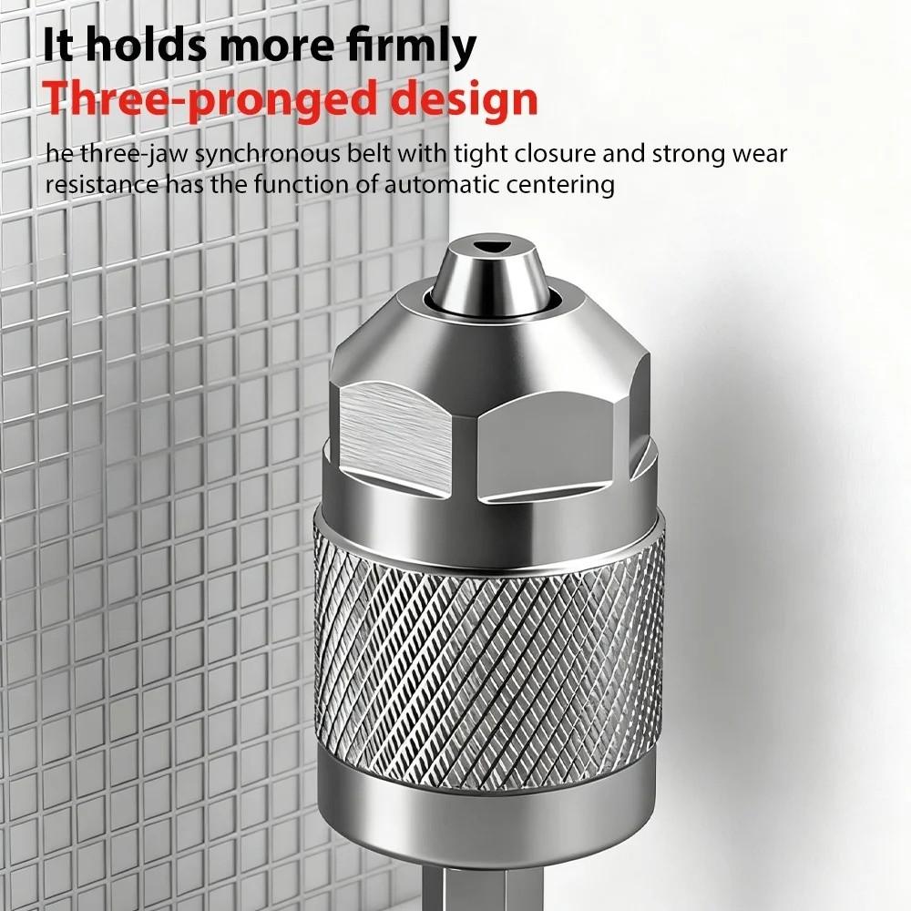 New Self-Tightening Drill Chuck Adapter 1.5-6.5mm Hexagonal Handle Pneumatic Drill Chuck 1/4 Inch Quick Change Chuck Power Tool