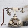 Антикварный бронзовый стационарный телефон с вращающимся циферблатом, настольный звонок для домашнего офиса, отеля
