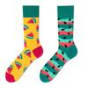 Asymmetric Cartoon Mid-Calf Cotton Socks for Men and Women - Trendy European & American Fashion