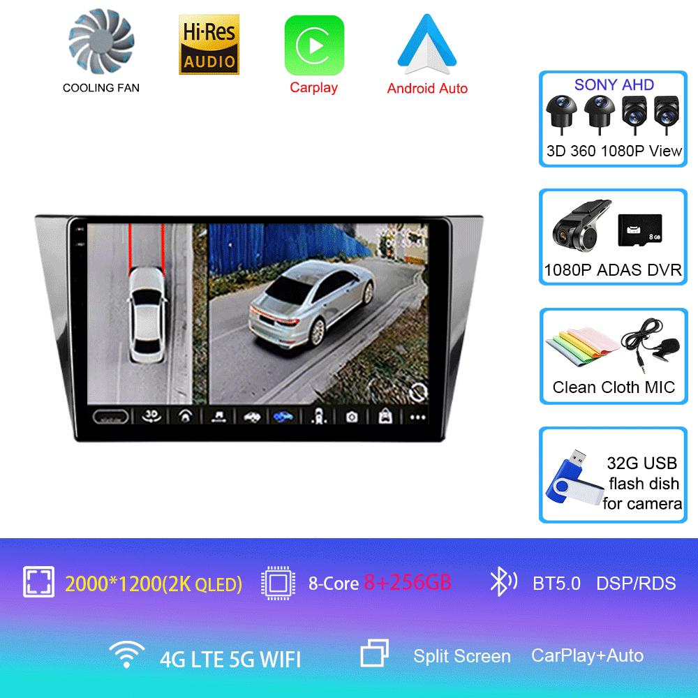 Автомагнитола Android 14 для Volkswagen Bora 4 2016 - 2022 Мультимедийный видеоплеер Навигация GPS Без 2din 2 din dvd