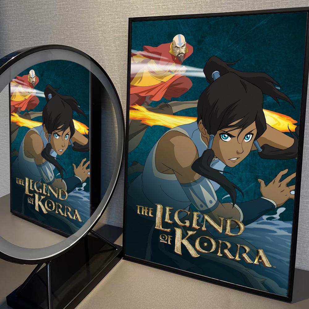 Мультфильм Аватар L-Легенда о K-Корре Плакат Аниме Плакаты Наклейки HD Качество Настенное Искусство Ретро Плакаты для Дома Kawaii Комната