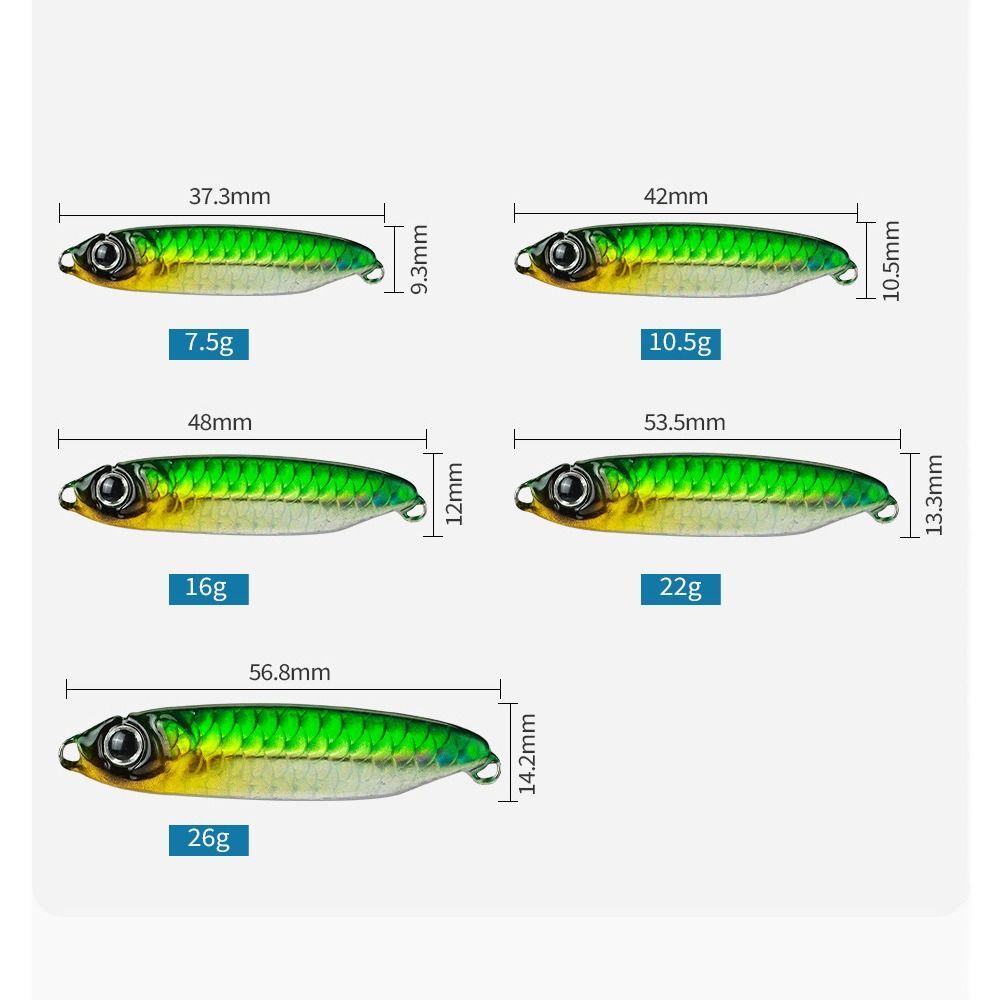 7g 10g Metal Jig Lure Red Green Spinning Baits New Floating Minnow Baits