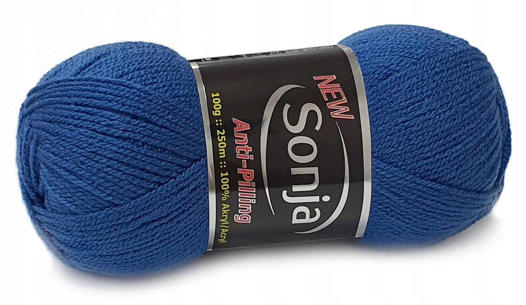 NEW SONJA acrylic yarn ANTI-PILLING blue 233