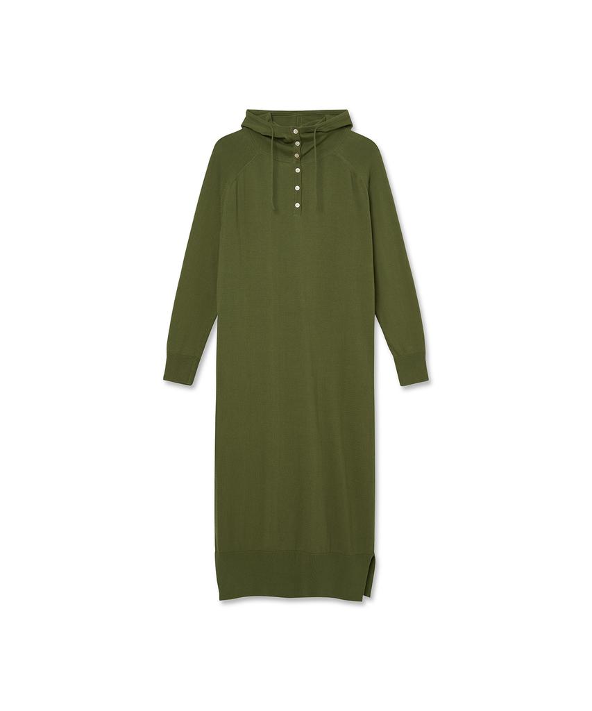 Iolo Organic Hooded Dress_Green