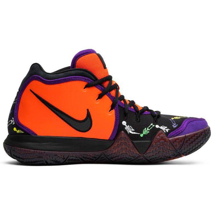 Nike Мужские кроссовки Kyrie 4 PE Day of the Dead, многоцветные, оранжевый, черный, многоцветный, CI0278-800