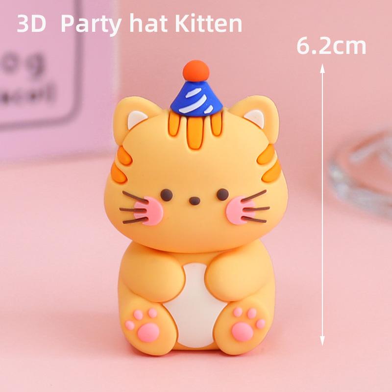 3D Топпер для торта Животные Корейский стиль Маленькие животные Тигр Лев Детский душ 1-й День Рождения Мальчик Девочка Годы Вечеринка Украшения для торта