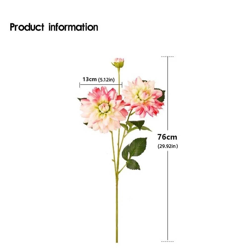 Real Touch Simulation Big Dahlia Realistic Faux Dahlia Branch Fake Flower  Party Favors