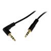 Câble Audio Stéréo Slim 3,5 Mm À Angle Droit De 30 Cm - STARTECH - M/M - Noir - Connecteur À Angle Droit