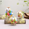 Wool Holiday Christmas Felt Sheep Figurines Party Supplies Statue Miniature Home Decoration