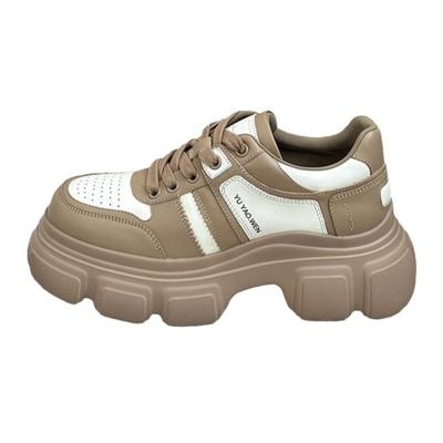 Женская обувь Повседневная Удобная Обувь для ходьбы На шнуровке Толстая подошва Нескользящая обувь 2024 Осень Женские Вулканизированные Кроссовки