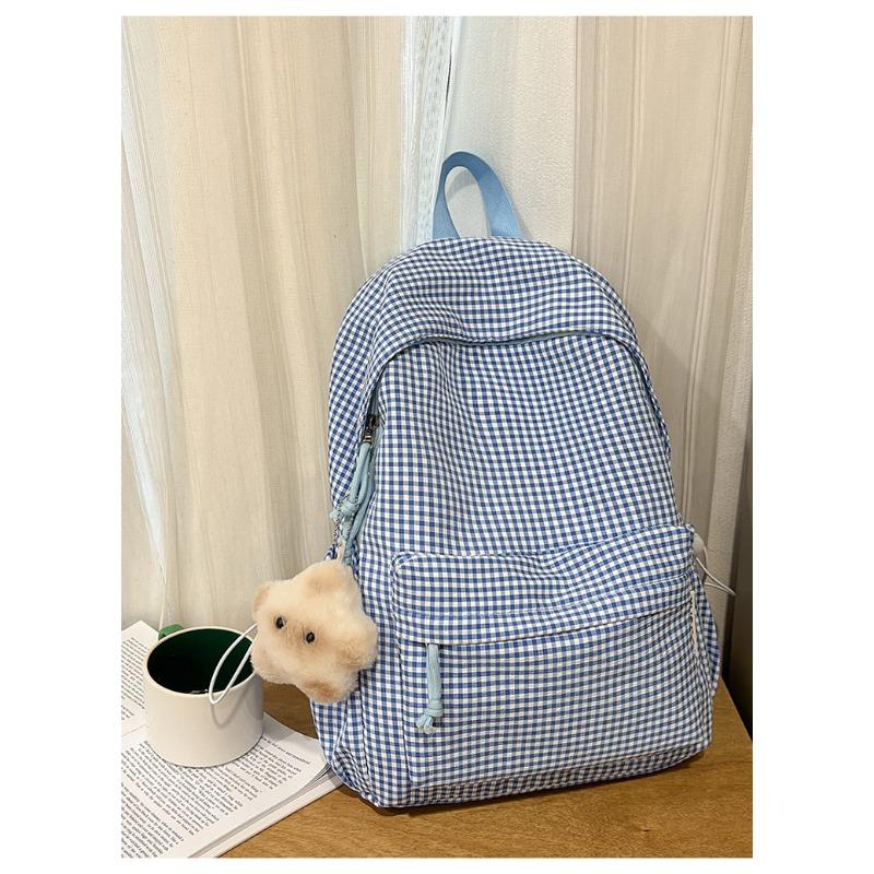 Школьный рюкзак новый свежий и милый клетчатый рюкзак для учеников средней школы легкий рюкзак большой вместимости