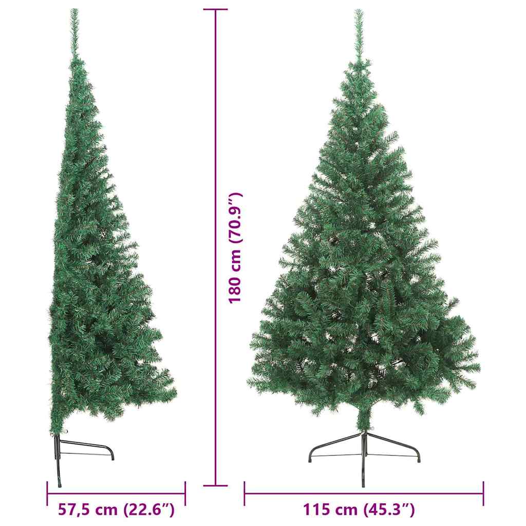 Artificial Pre lit Christmas Tree Green 180 cm PVC
