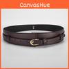Ladies Fashion Dual Use Pu Leather Waist Belt Wide Belt For Work And Use Casual