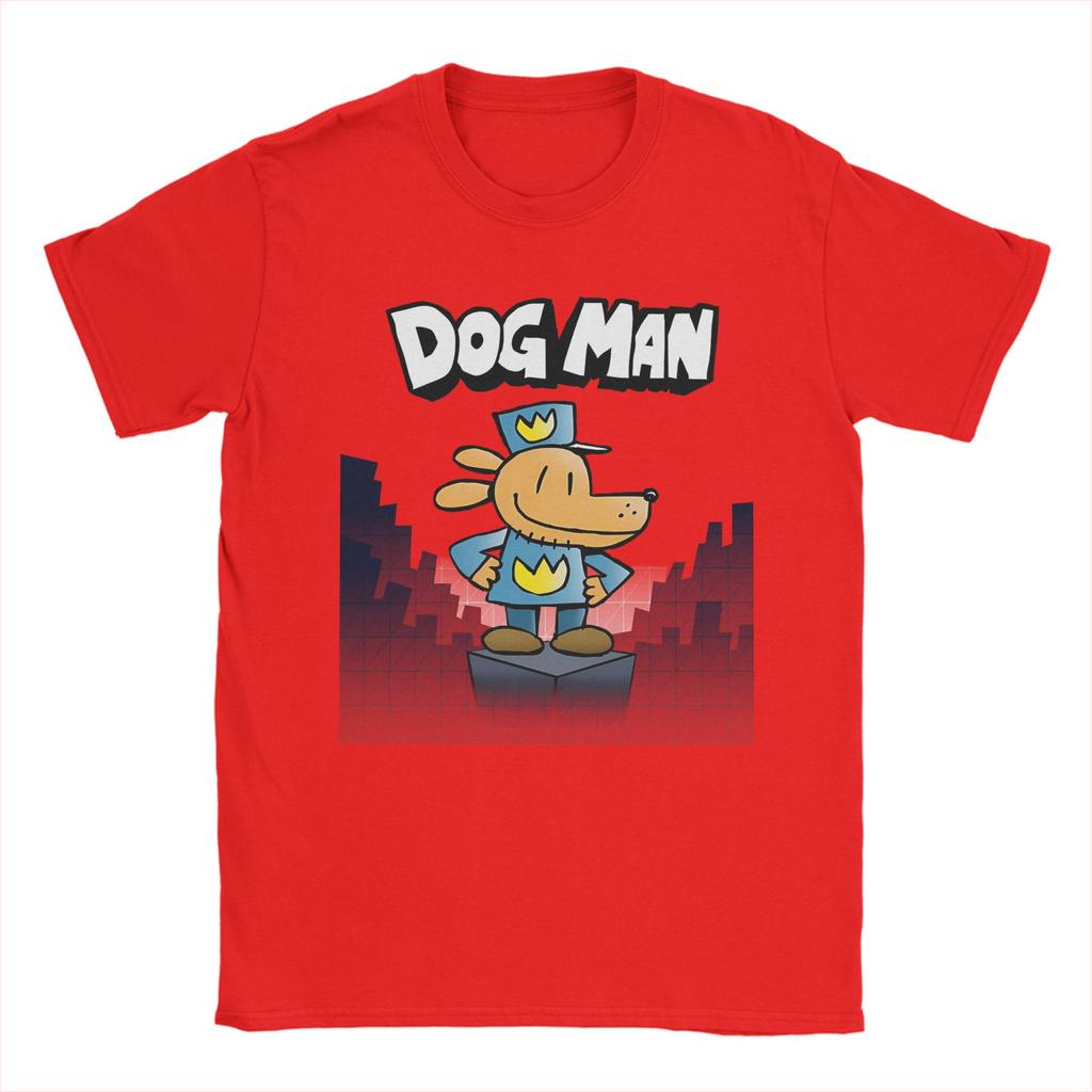 Men Kid Funny Animation Adventure Movie T Shirts Dog Man Pure Cotton Tops Novelty Short Sleeve Crewneck Tee Shirt Unique TShirt