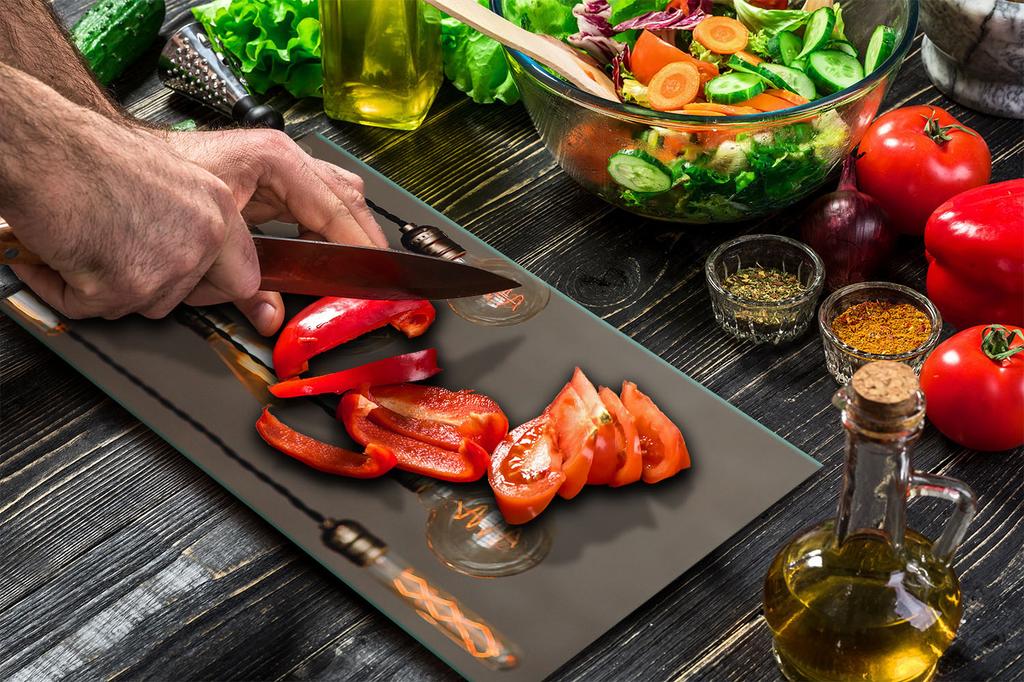 GLASS PLATE BOARD PANEL TABLETOP 30x52 LIGHTS