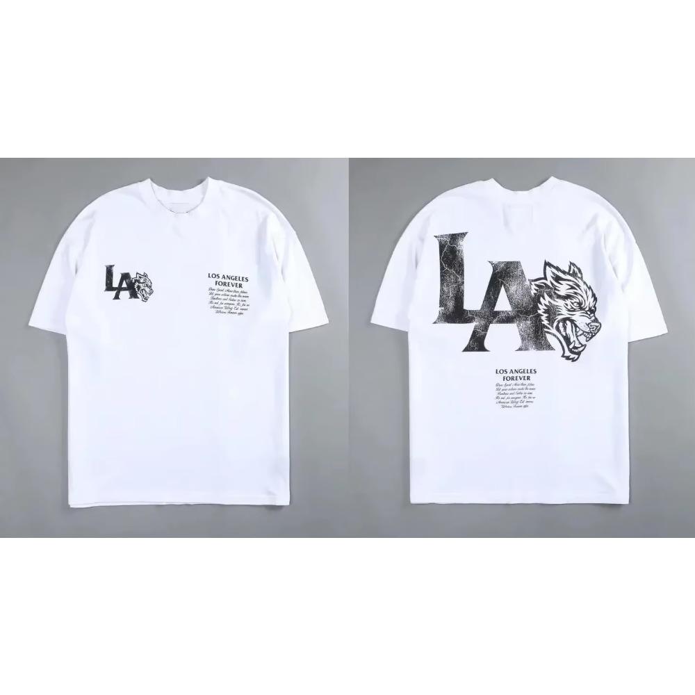 Darc Wolf Head Смешной принт Тренировка Тренажерный зал Фитнес 100% хлопок Мужская футболка с коротким рукавом Повседневная футболка Модные спортивные свободные топы Y2k